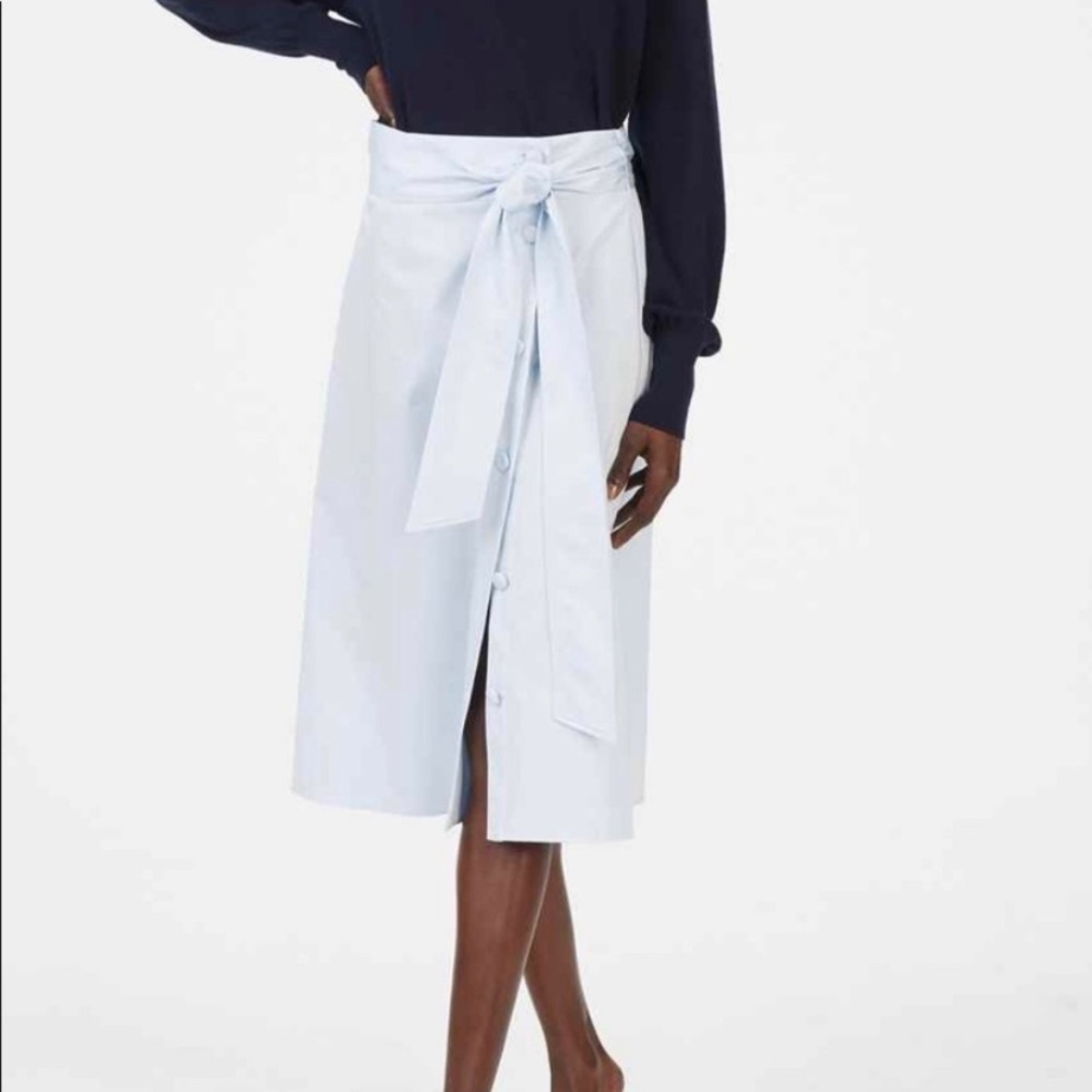 Club Monoco Light Blue Midi Skirt Tie Waist